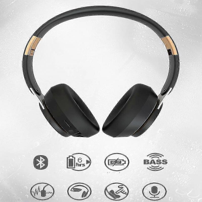 Bluetooth Headphones Stereo Subwoofer Folding Sports Earphone With Microphone