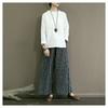 Striped Wide-leg Pants Women's Slimming Casual Straight Leg Nine-point Pants Summer