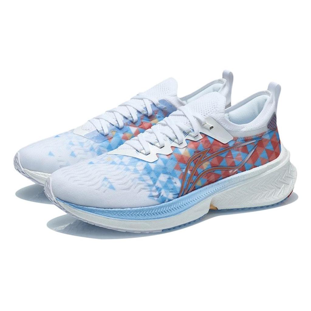 Li Ning Feidian Discovery Atmungsaktiv Rückfedernd Atmungsaktiv Und Elastisch Niedrig geschnitten Laufschuhe Herren Weiß ARMR005-6