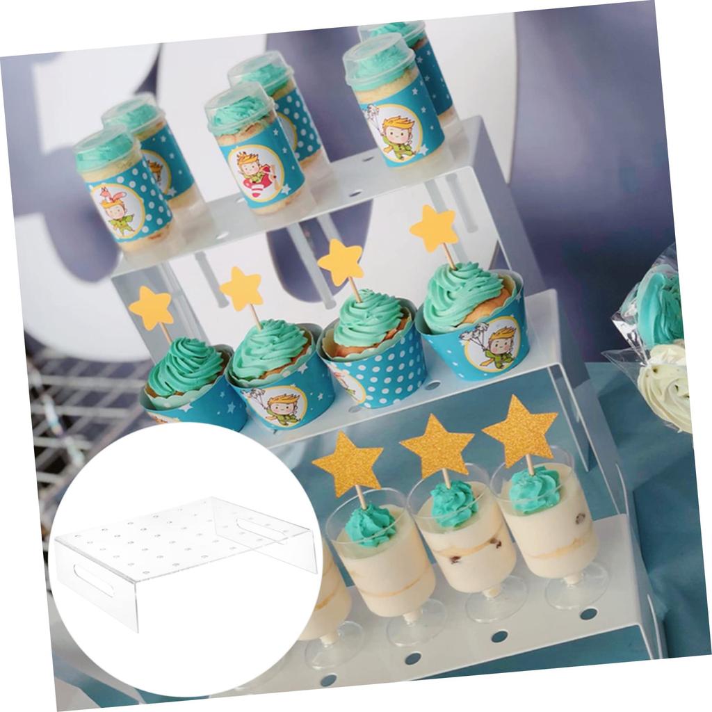 Plastic Cake Pp Holder 16 Holes Push Stand For Snack Rack Dessert Display