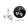 Copper 12 Constellations Collection Luminous Charm Bead Charms Star Shape Bead Compatible With Authentic Bracelets Do It Yourself Fine Jewellery Festi