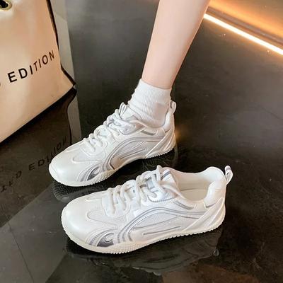 Fashion 2024 Hot Sale Women's Shoes Lace-up Women's Vulcanize Shoes Fashion Mesh Ladies Casual Shoes New Soft Bottom Breathable Sneakers