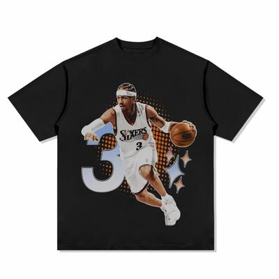 Allen Iverson Basketbalové tričko Unisex Retro potisk Streetwear Oversized Fan tričko Denní móda Y2k Krátký rukáv Klasické