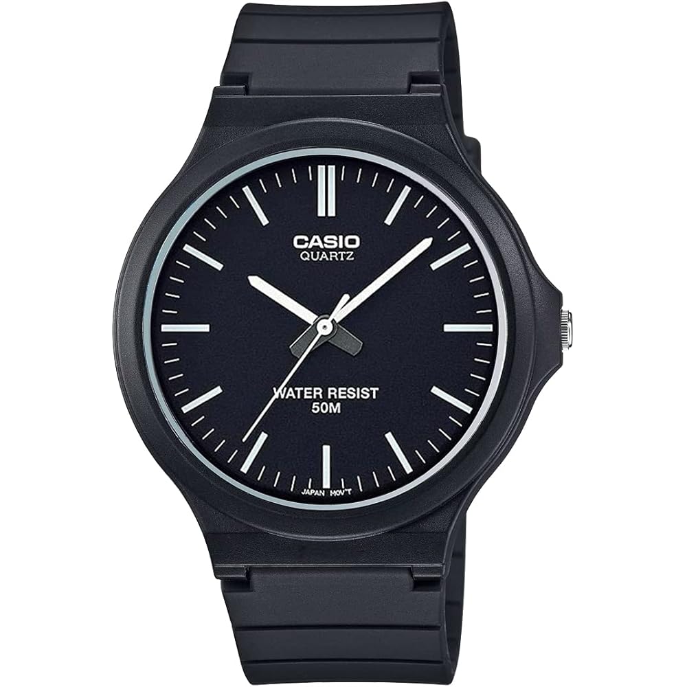 

Casio Standard Analog Quartz Watch MW-240-1EV Men s Black Overseas Model Without Box