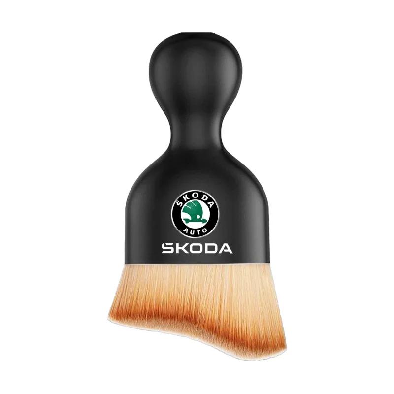 Car Sticker 2025 New Car Interior Cleaning Tool Air Conditioner Air Outlet Cleaning Artifact Brush For Skoda Octavia 3 2 Superb FOR SKODA