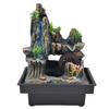 Resin Desktop Fountain Indoor Waterfall Fountain Desktop Rockery Ornament with Atomizer for Home