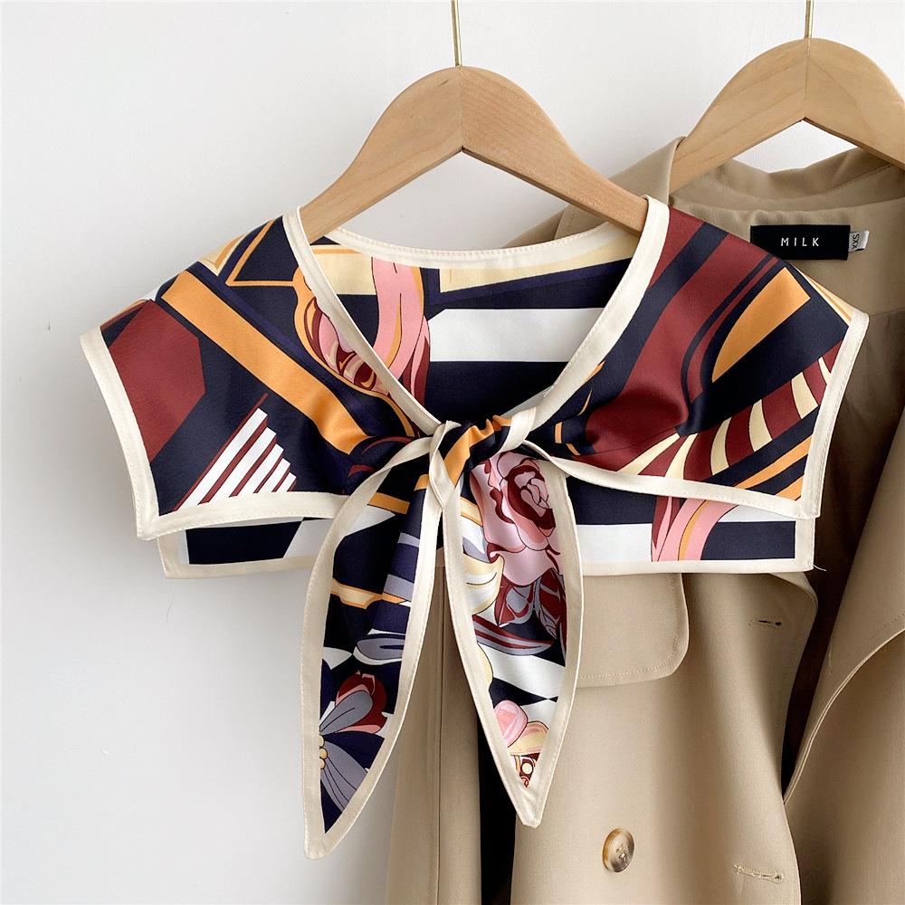 Silk Scarf Shawl for Women - Versatile Double-Layer Neck Protection for Spring, Autumn, and Summer