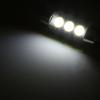 10PCS 36MM 12V 3 SMD 5050 LED Festoon Dome Car Light Bulbs Interior Lamp White