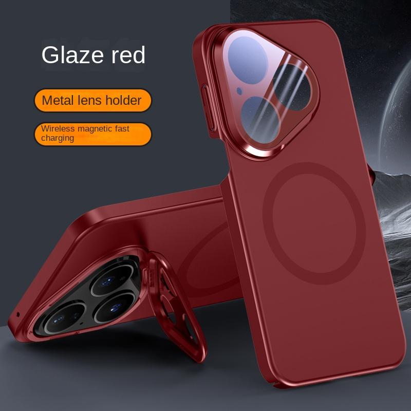 

For Huawei Pura 80 80 Pro 80 Ultra Metal Lens Full Wrap Stand PC Matte Magnetic Anti-Drop Anti-Fingerprint Phone Case For Pura 80