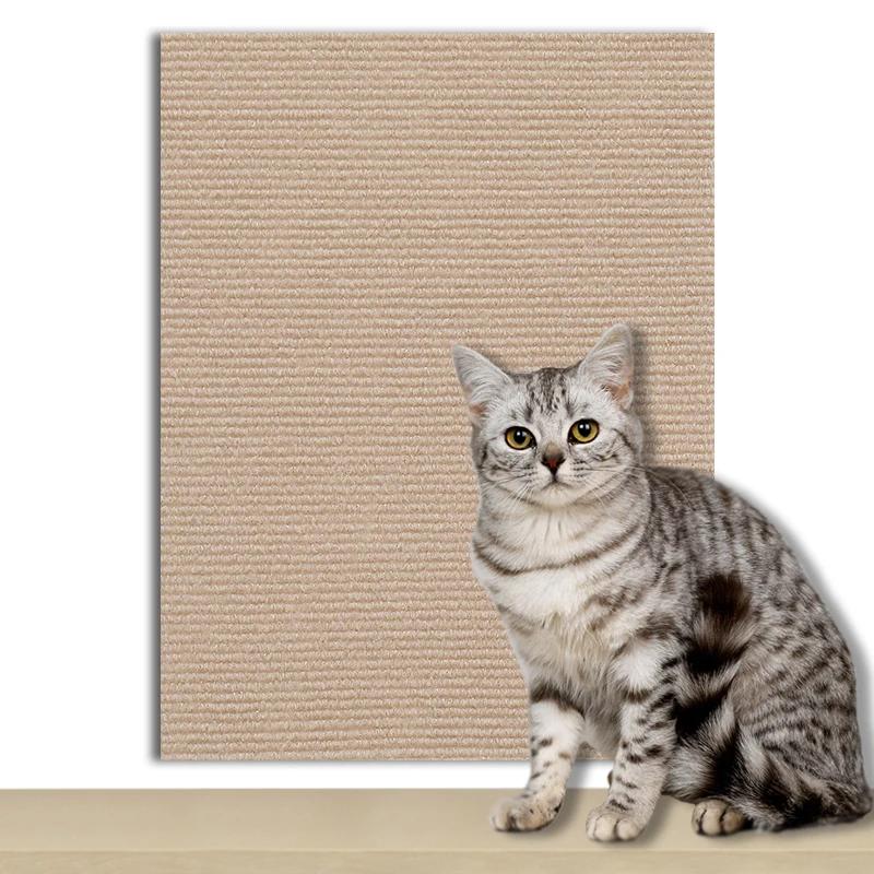 Selvklebende teppe katter skrapebrett Vegg Anti-katte ripe sofa Gjør-det-selv-katter skrapebrett Sofabeskyttelse Poter skjerpes Trimmes
