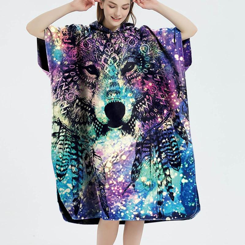 

Пляжный солнцезащитный крем, сменная одежда, модное банное полотенце, халат с короткими рукавами и капюшоном, быстросохнущий сменный плащ, накидка W150cm/59.06 *H110cm/43.31