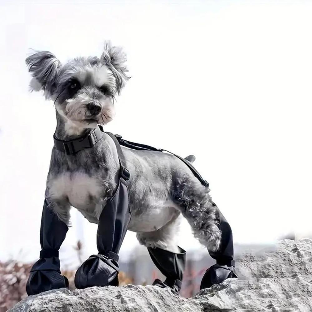 All-Season Anti-Slip Dog Boots Adjustable Waterproof Dog Boots  Small Medium Large Dogs