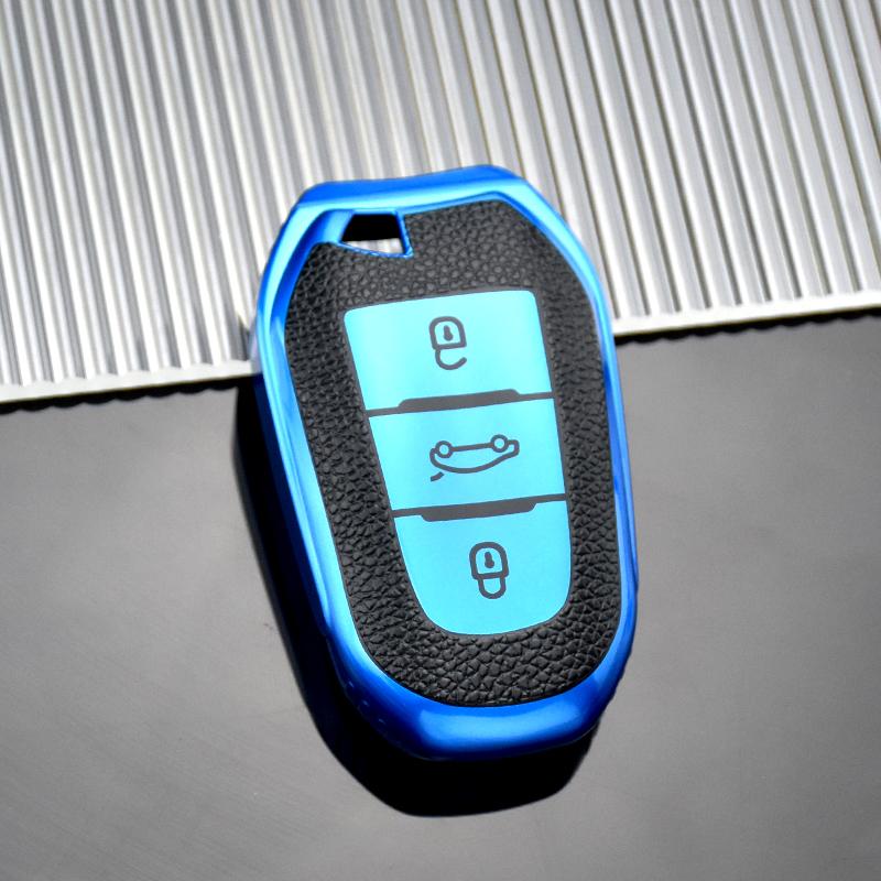 Kožené TPU puzdro na diaľkové ovládanie na kľúče do auta Kryt Taška Shell Fob Pre ​​Peugeot 2008 3008 4008 5008 308 408 508 pre Citroen C3-XR C4 C4L C6 Protector Príslušenstvo