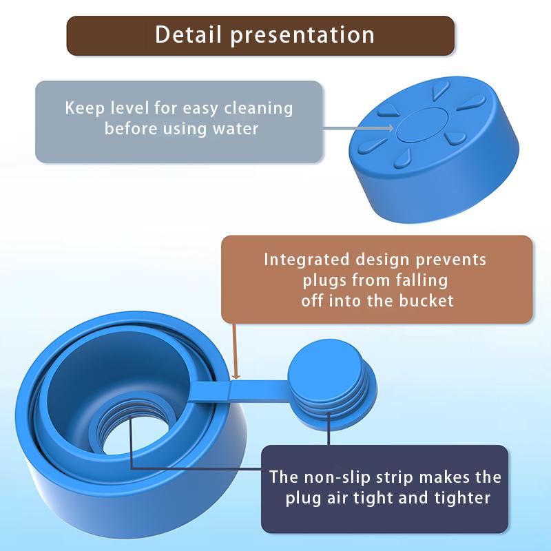 1Pcs 3.5 Gallon Water Jug Caps Non-Spill 55mm Silicone Replacement Lids Anti-Splash Reusable Water Bottle Caps for Home Gym