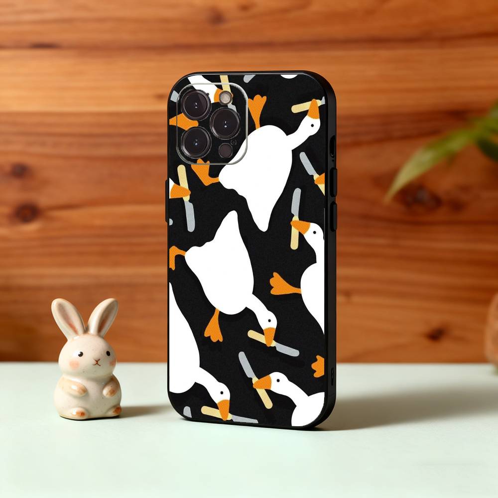 Funny D-Duck D-Daily Phone Case For iPhone17,16,15,14,13,12,Plus,Pro Max, 5G Others Soft Black Cover