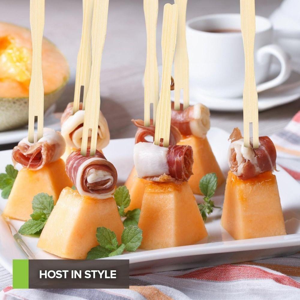200 Stück Mini Größe Einweg Obstgabel Herzförmige Spitze Obstspieße Sushi Sticks Geburtstag