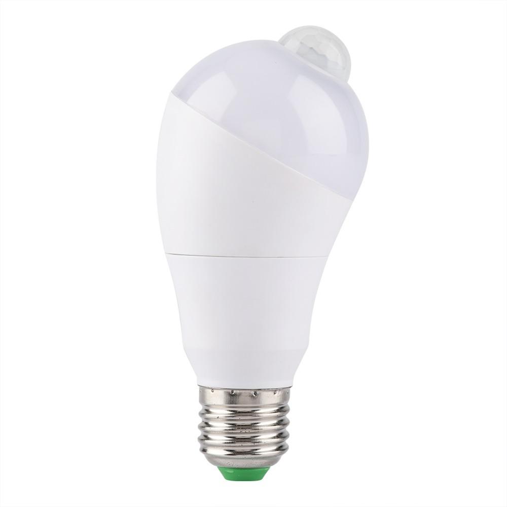 AC 85 - 265V LED Light Bulb 350 Degree Rotating Motion Sensor Bulb Lamp  Hallway
