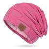 9875 Autumn/Winter Fleece-Lined Multi-Color Wool Knit Pullover Hat - Cozy Fashion for Women