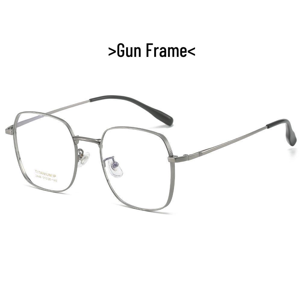 2024 Spring Unisex Large Titanium Frame Glasses - Trendy Myopia & Anti-Blue Light Myopia Anti-Blue Light