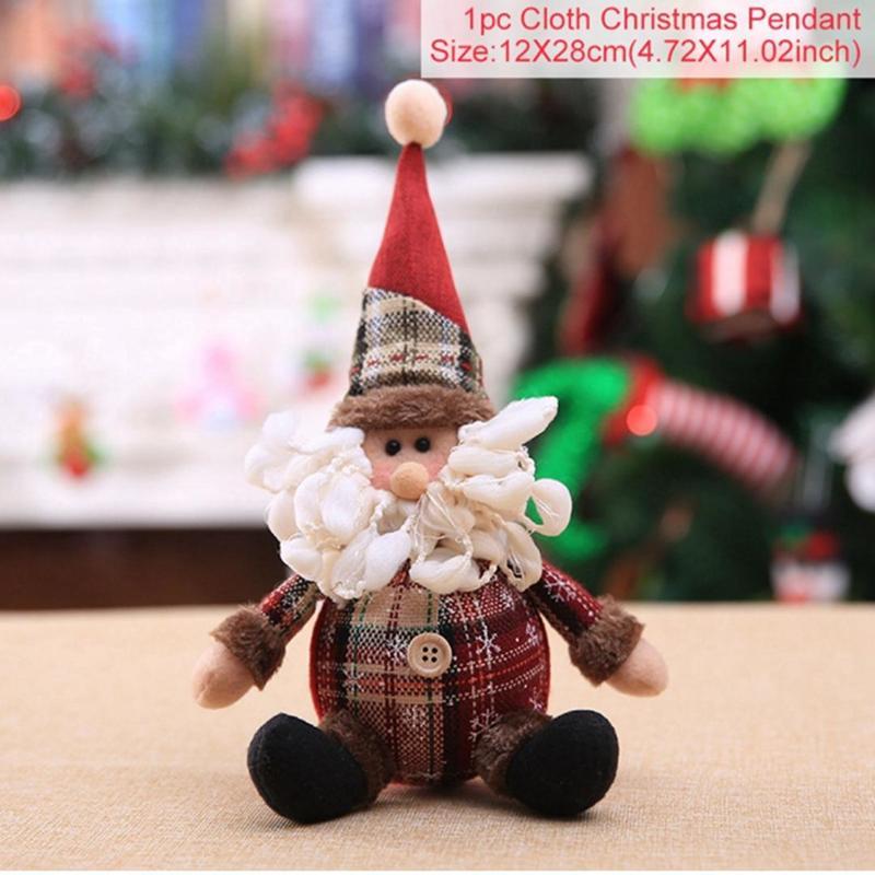 Weihnachtsmann, Weihnachtsschmuck, Baumdekoration, Elch, Schneemann, Plüsch, Weihnachtspuppe, Heimdekoration, Kindergeschenk