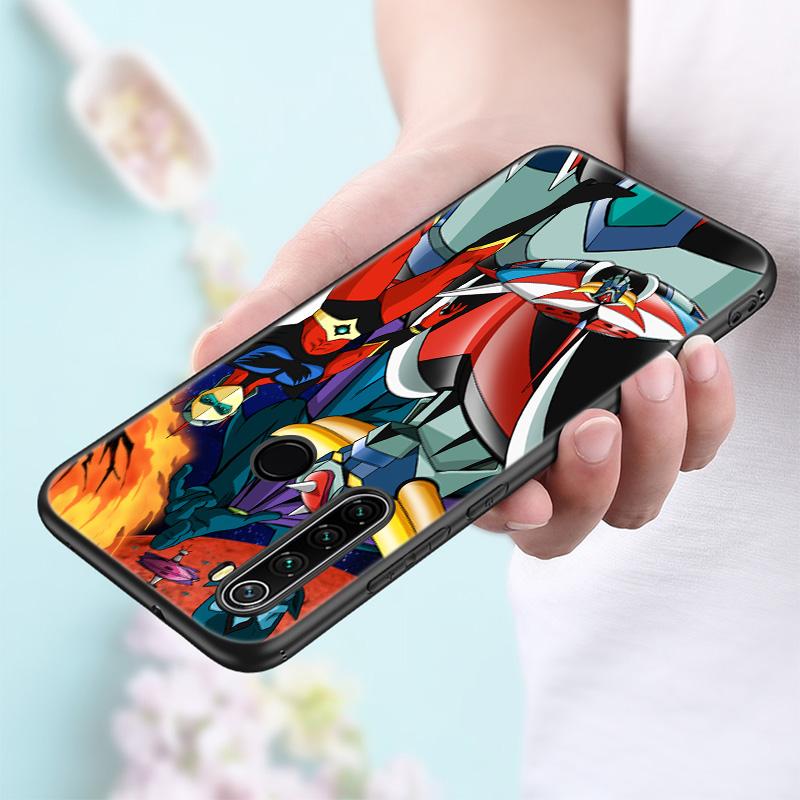 UFO Robot Grendizer Silicone Phone Case For Xiaomi Redmi Note 11 10 9 8 Pro 11T 10T 10S 9S 8T 9 9A 9C 9T Black Soft Cover Coque