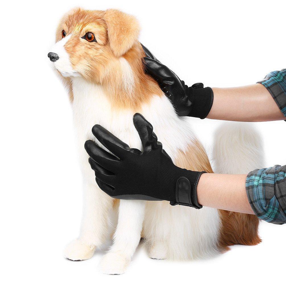 Black Silicone Pet Clean Hair Remover Glove Pet Cat Bath Grooming Tools Pet Cleaning Glove Brush