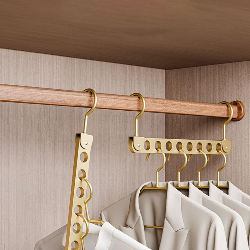 Space Saving Lightweight Garment Rack 6/8 Hooks For Scarves Ties Towels Foldable Storage Solution Closet Essential