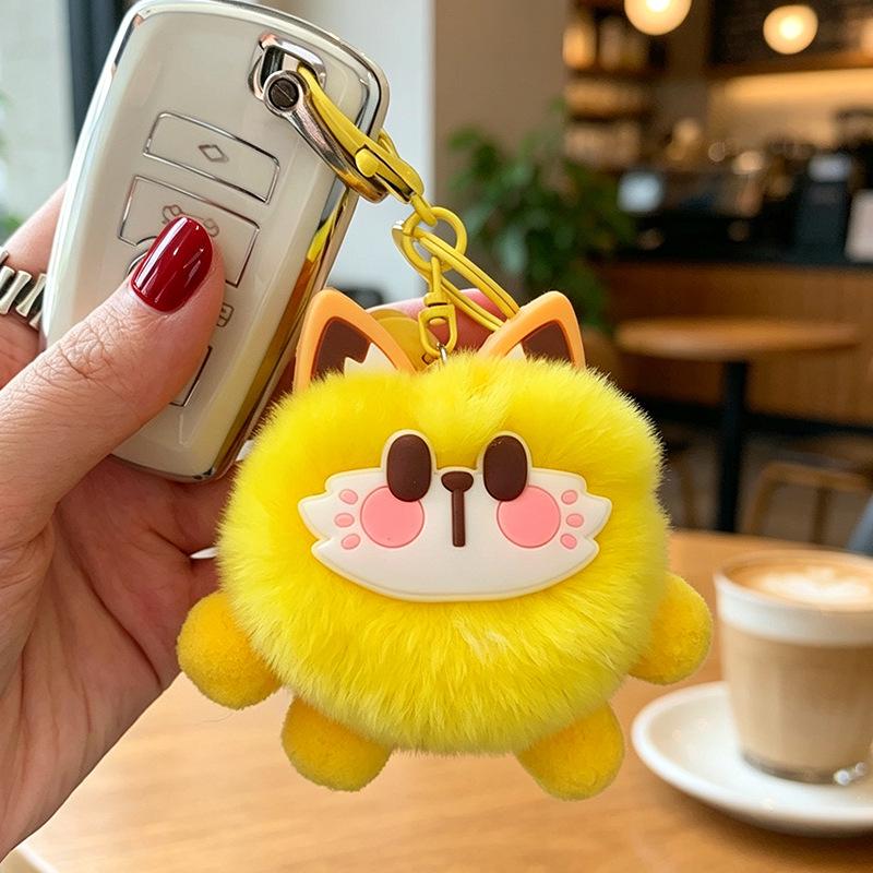 Year of the Sheep Lamb Keychain: Cute Plush Pendant for Students' Bags