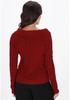 Women's Vintage French Cable Knit Sweater - Slim Fit, Long Sleeve, Autumn Pullover