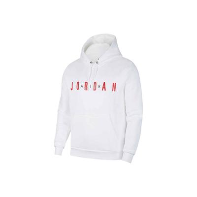 Jordan Alphabet Logo Pullover Hoodie Men Tops White DC9091-100