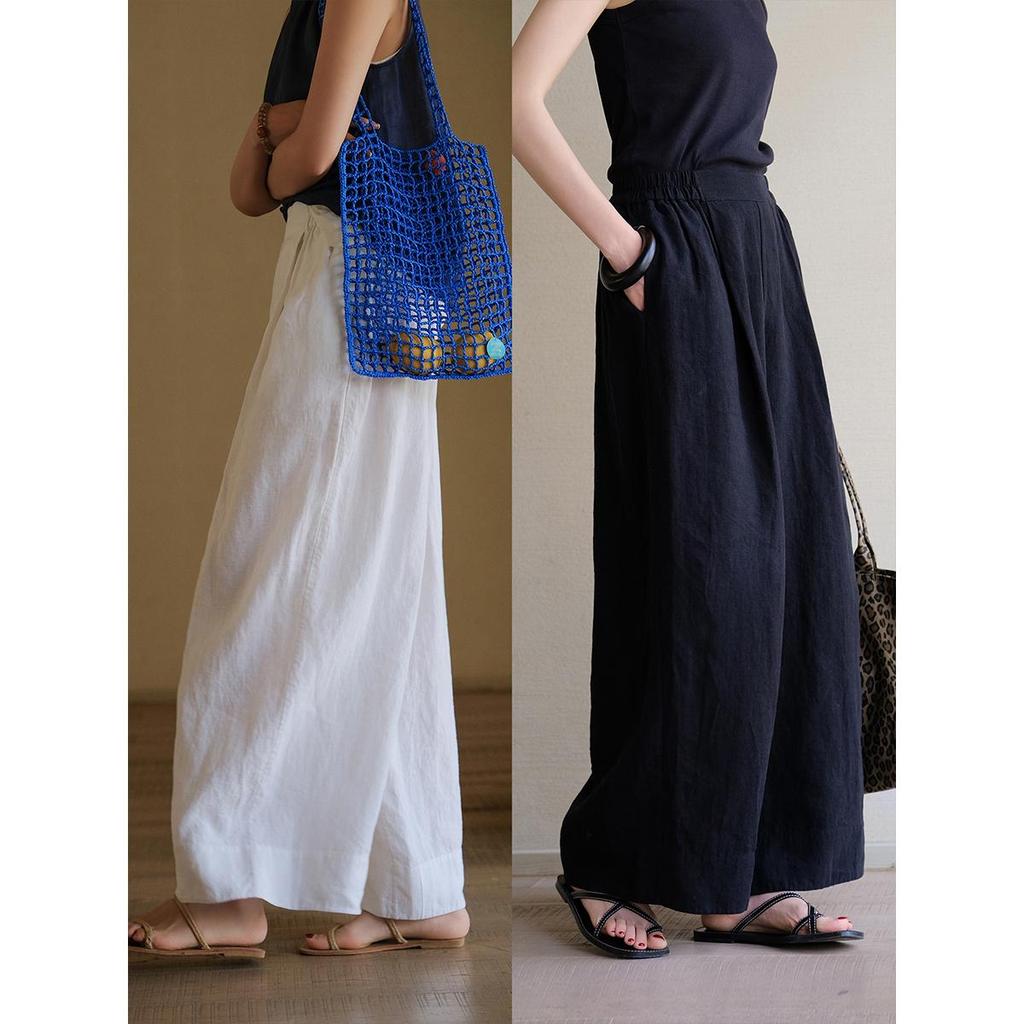 2026 Summer Collection: 100% Linen Oversized Casual Straight Pants
