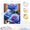 RUOPOTY Diy Painting By Numbers With Frame Acrylic Paint On Canvas Picture By Numbers For Adults Starter Kits 40x50cm Blue Rose