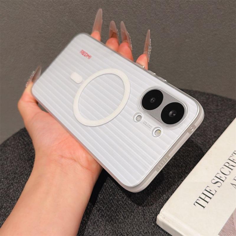 For Xiaomi POCO X8 Pro Max Case Simple Magnetic Matte Transparent Corrugated Hard Cover For POCO X8 Pro Shell Dustproof Bumper