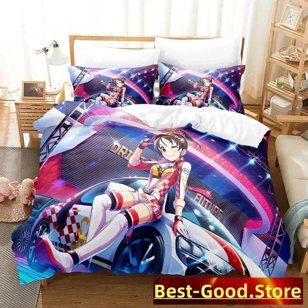New THE iDOLM@STER Cinderella Girls Starlight Stage Bedding Set Cartoon Anime three-piece set Adult Kid Bedroom Duvetcover Sets