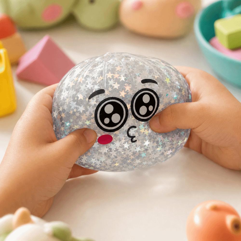 with Steamer Steamed Stuffed Bun Squeeze Pinch Le Glitter Squeeze Toy Home Decoration