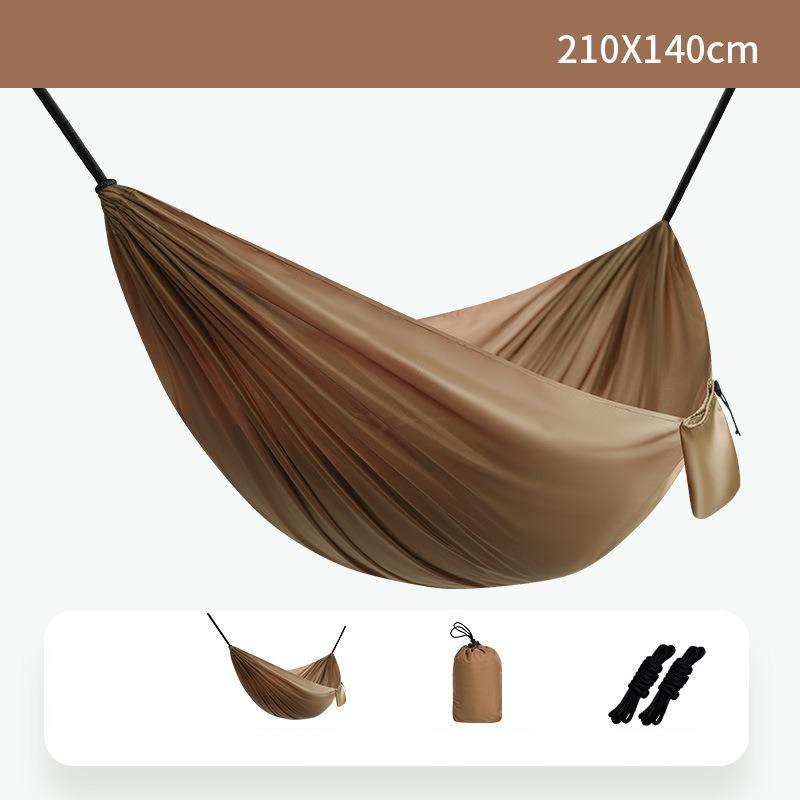 Camping Equipment Hammock Anti Rollover Swing Portable Storage Nylon Parachute Fabric Single and Double Size Outdoor Camping Hiking Garden Hammock