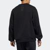Adidas Solid Color Crew Neck Logo Print Long Sleeve Sweatshirt Unisex Tops Black H37067