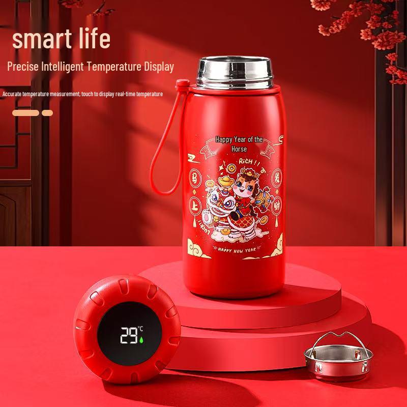 2026 Year of the Horse Stainless Steel Insulated Cup – New Year Souvenir & Gift