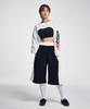 CRUSHST Fake Leggings Wide Bermuda Shorts Black And White