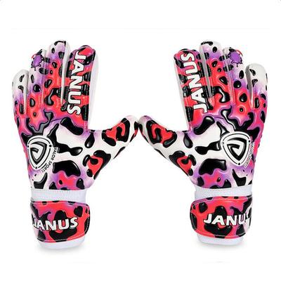 Professional Children  Finger  Protection Outdoor Latex Thickened Soccer Goalkeeper Gloves Leopard Printed Goalie Gloves