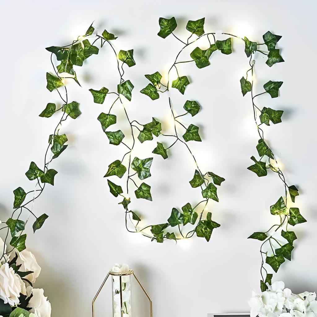 Artificial Rattan Leaf Vine for Ceiling or Wall Decor
