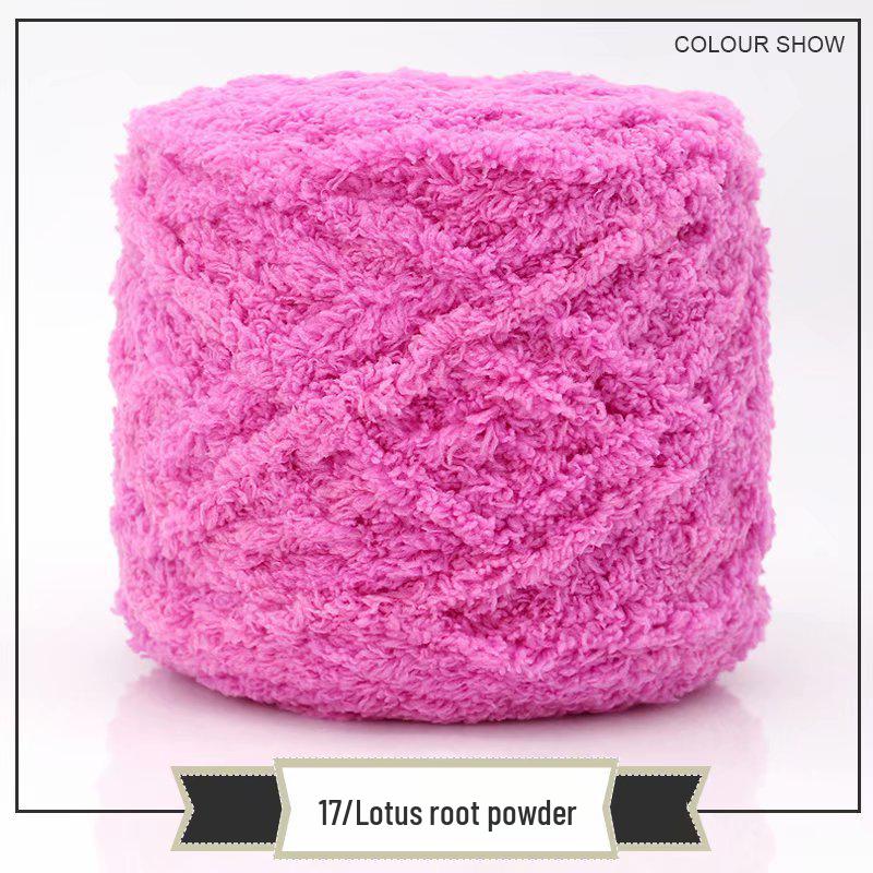 3-Strand Coral Fleece Towel Yarn - 2 Skeins for Hand-Knitted Children's Bag, Shoes, Hat, Scarf, Coat - Free Shipping