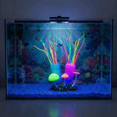 Luminous Simulated Sea Squirt Realistic Colorful Artificial Mushroom Ornament Lifelike Silicone Simulation Coral Fish Tank