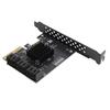 PCIE To 6 Port Serial ATA3.0 Hard Drive 6G Extension Card for ASM1166 Chipset PCI E3.0 GEN3 4X Interface