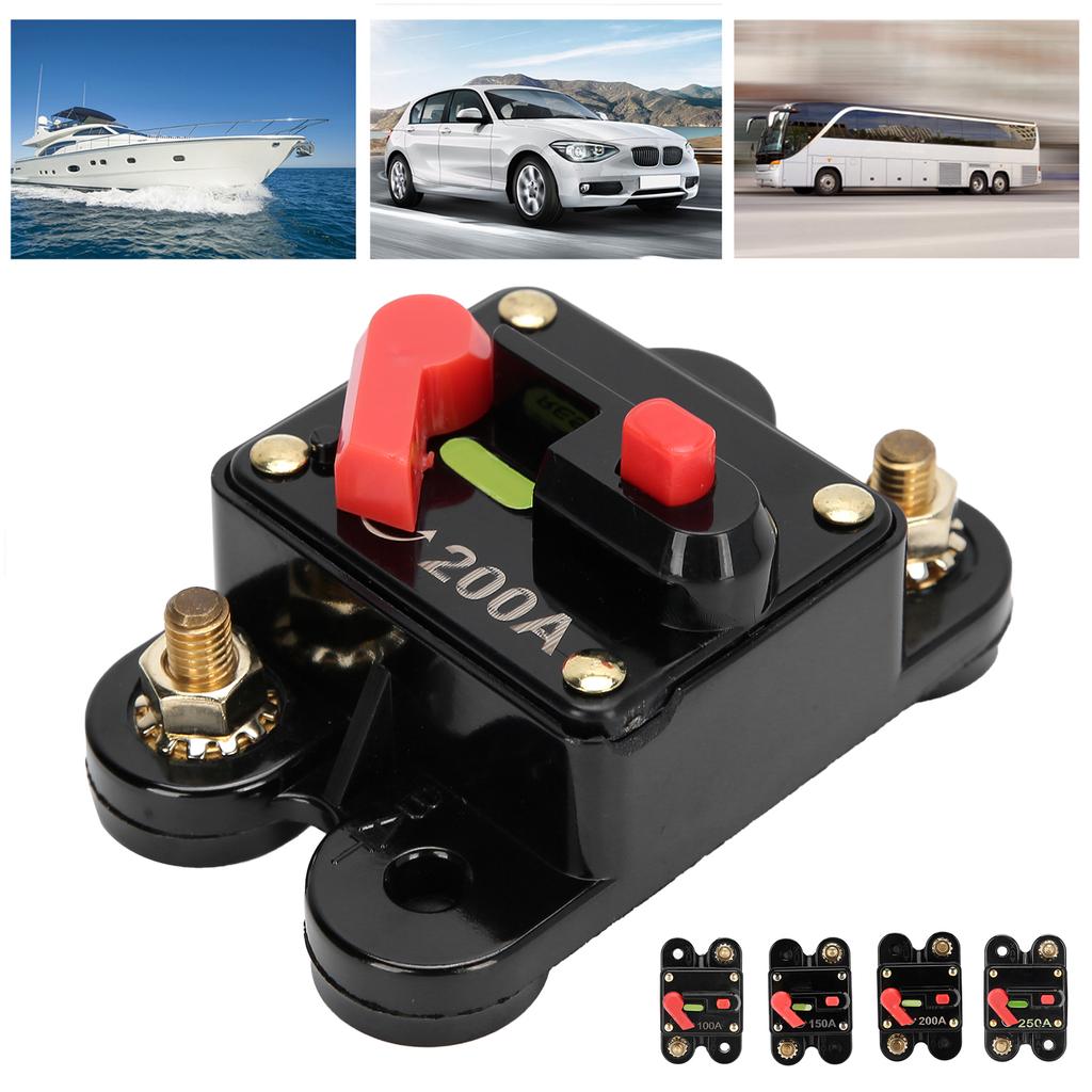 12-24-V-Sicherungswechselrichter mit Leistungsschalter und manueller Rücksetzung für Auto-Audiosystem, Boot, LKW