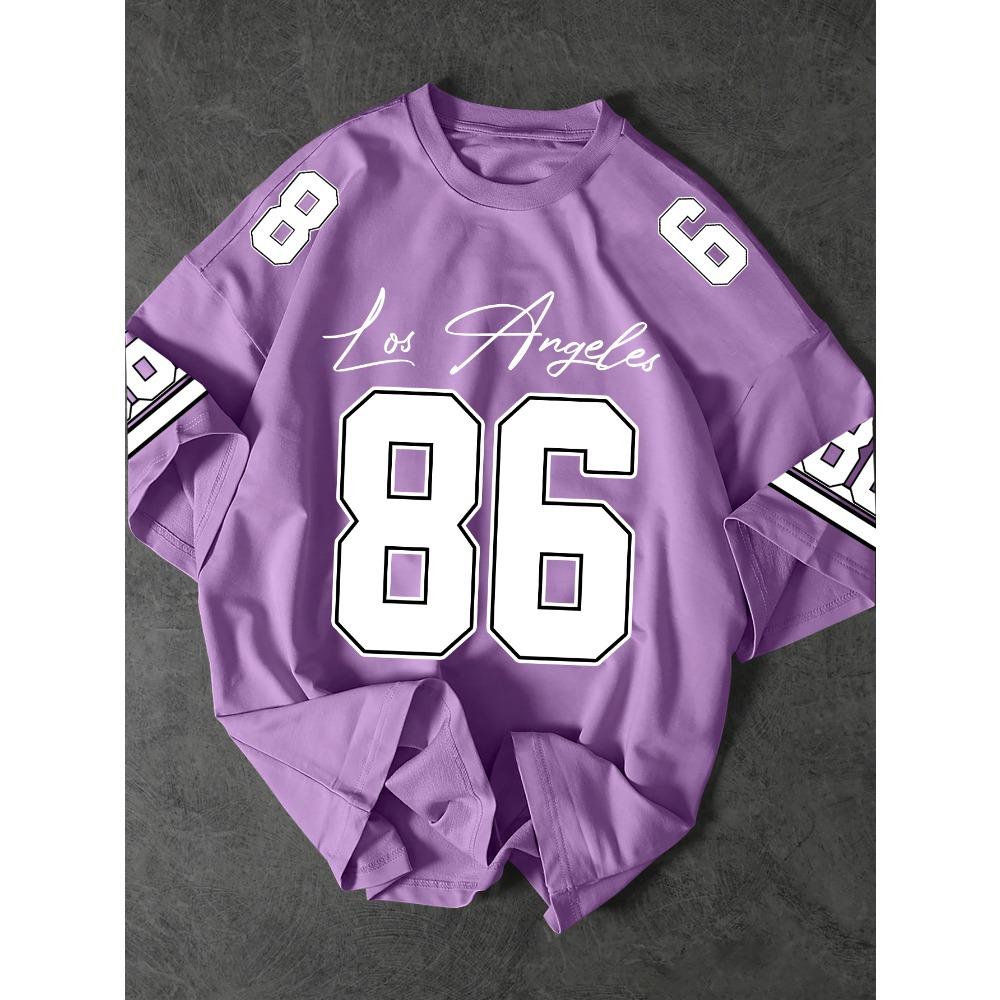 Minimalist sports number and text streetwear T-shirt