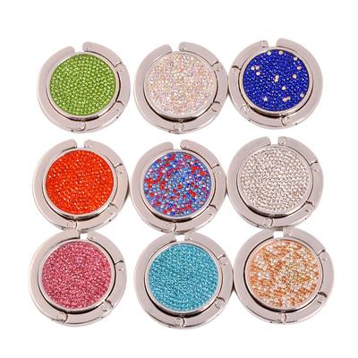 1pc Portable Mode Pliant Cristal Alliage Sac à Main Sac Crochet Support Crochet de Table Pièces de Sac Uniques Accessoires