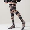 1Pair White Bandage Wool Knee Stockings Women Lolita Cross Straps Sexy Sock