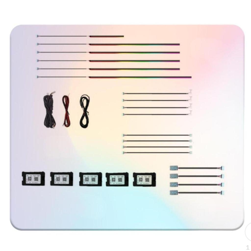 Mood Lighting Kit, Acrylic Lightemitting Diode Strip, Interior Car RGB Lights, Universal Phantom