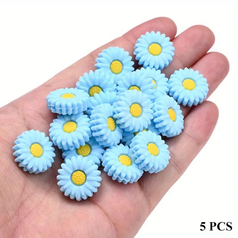 5/15PCS Multi-color Daisy Silicone Beads, 20mm, Suitable for DIY Pen Bead Bracelets, Necklaces, Keychain Accessories, Etc